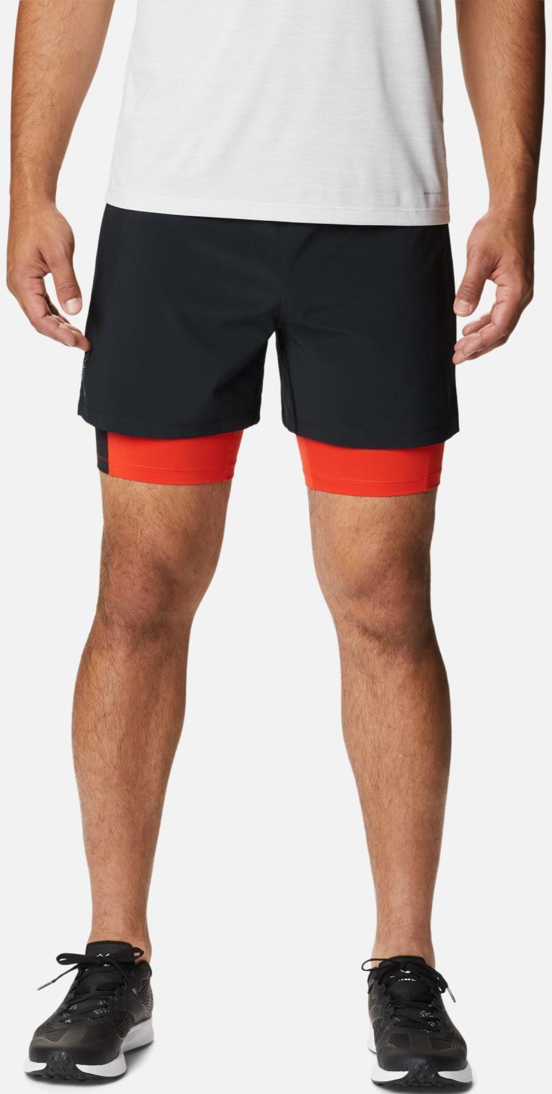 Endless Trail 2In1 Shorts, 5" Inseam - Mens - Black / Spicy 1