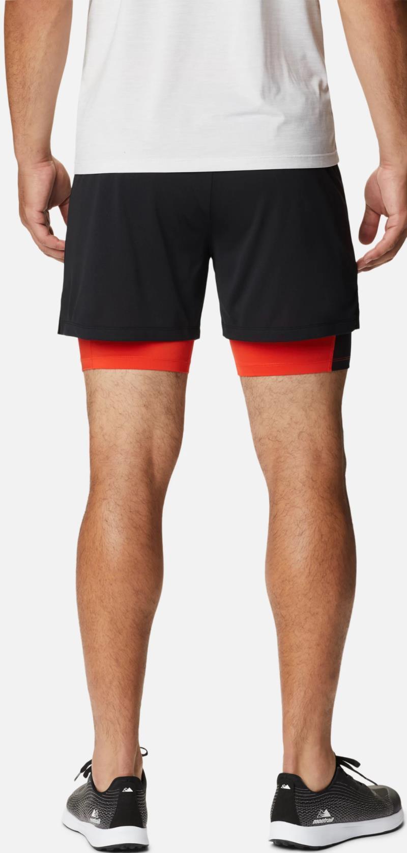 Endless Trail 2In1 Shorts, 5" Inseam - Mens - Black / Spicy 2