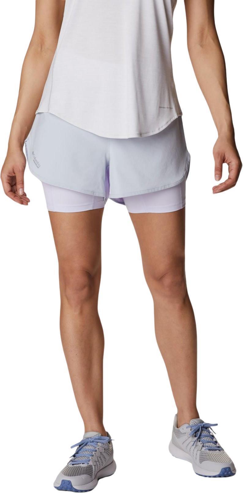 Endless Trail 2n1 Shorts, 3" Inseam - Womens - Cirrus Grey / Purple Tint 2