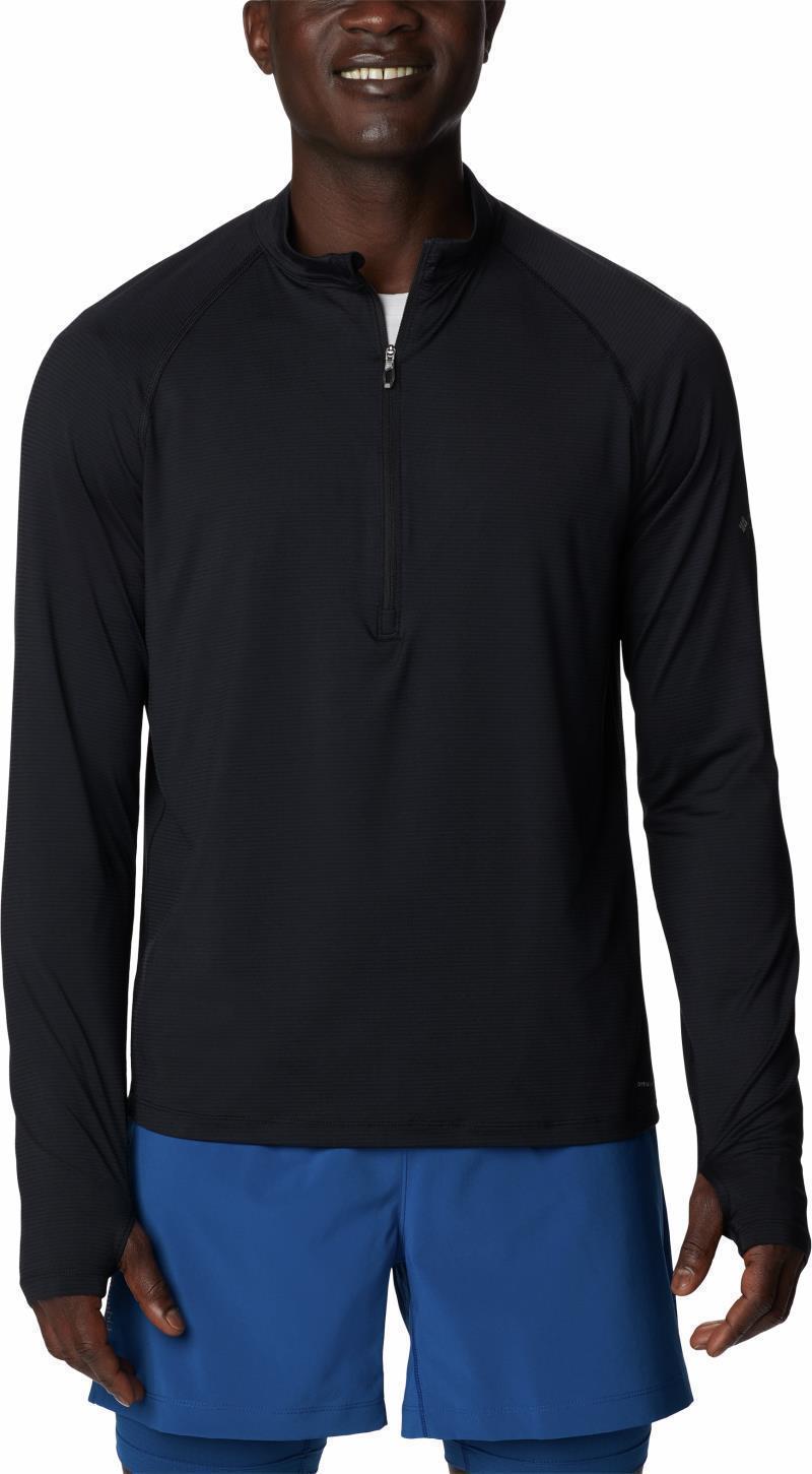 Endless Trail Half Zip Mesh LS - Mens - Black 1