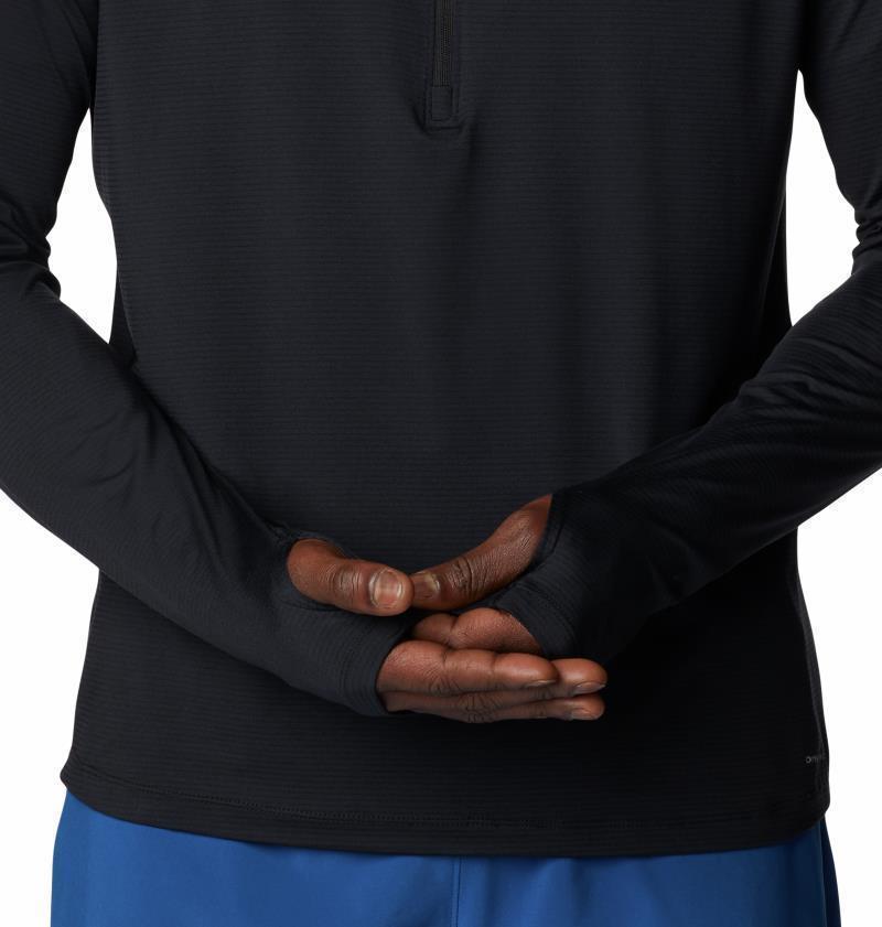 Endless Trail Half Zip Mesh LS - Mens - Black 3
