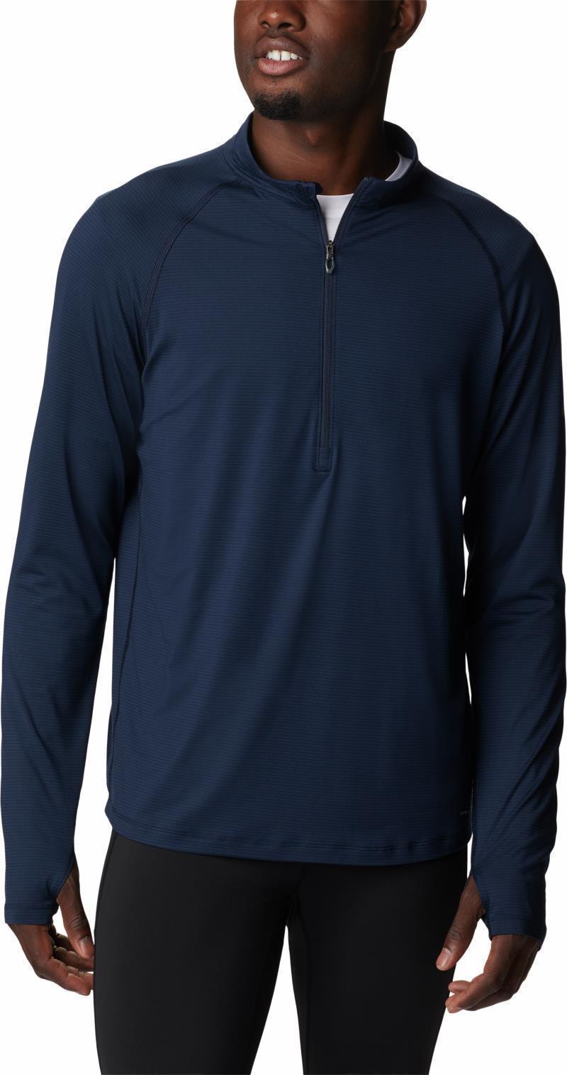 Endless Trail Half Zip Mesh LS - Mens - Collegiate Navy 1