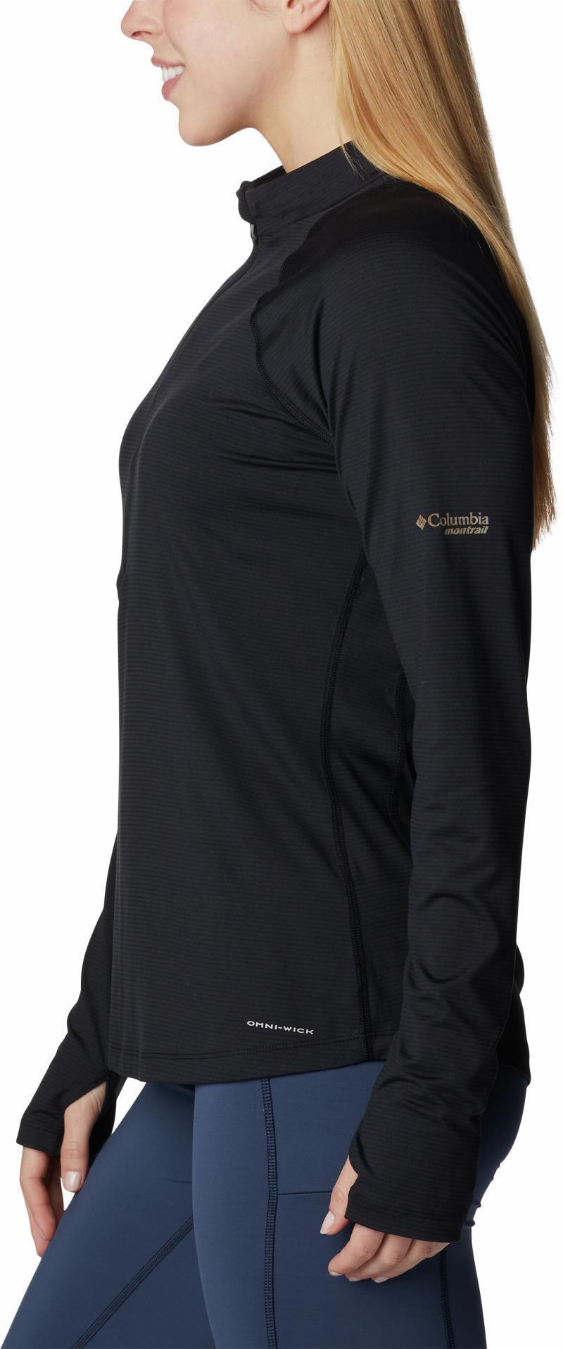 Endless Trail Half Zip Mesh LS - Womens - Black 6