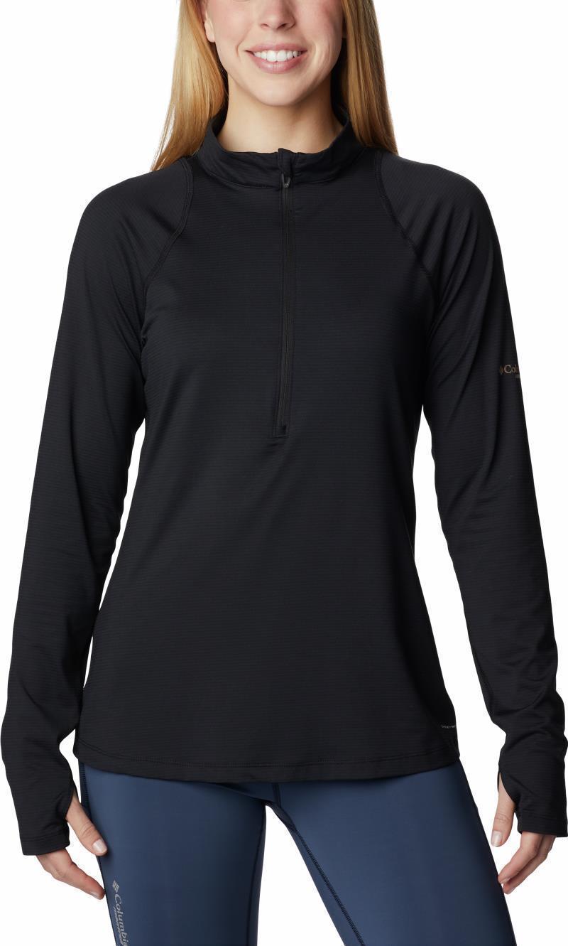 Endless Trail Half Zip Mesh LS - Womens - Black 1