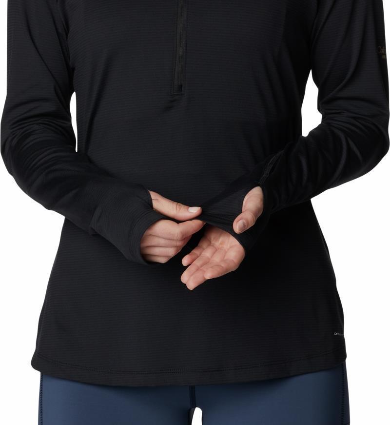 Endless Trail Half Zip Mesh LS - Womens - Black 3