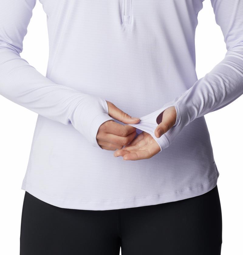 Endless Trail Half Zip Mesh LS - Womens - Purple Tint 3