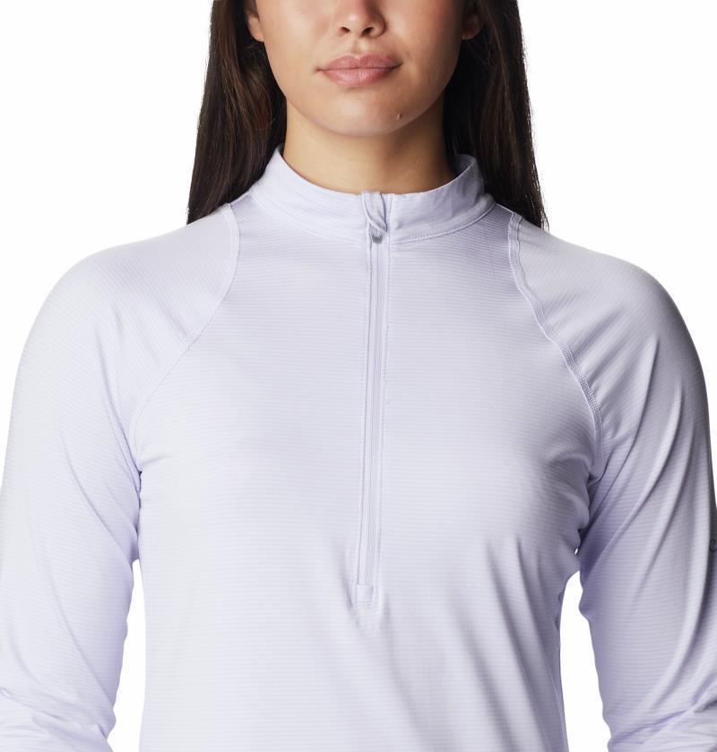 Endless Trail Half Zip Mesh LS - Womens - Purple Tint 5