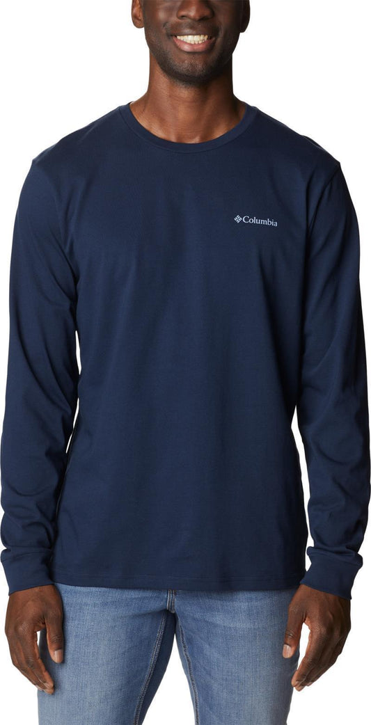 Explorers Canyon LS T-Shirt - Mens - Collegiate Navy / Slopes Graphic 1