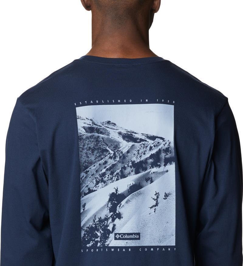 Explorers Canyon LS T-Shirt - Mens - Collegiate Navy / Slopes Graphic 4