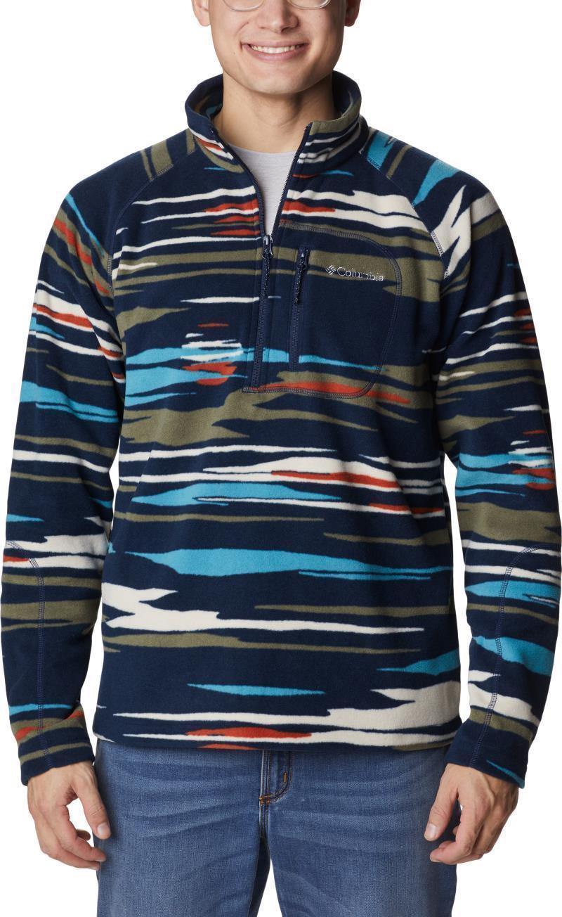 Fast Trek Printed Half Zip - Mens - Collegiate Navy Skyscape Print 1