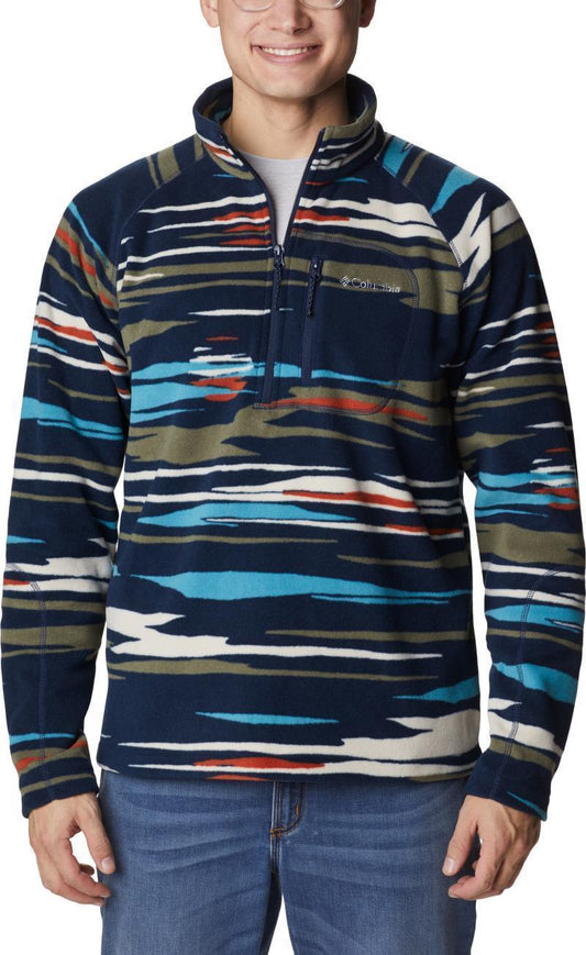 Fast Trek Printed Half Zip - Mens - Collegiate Navy Skyscape Print 1