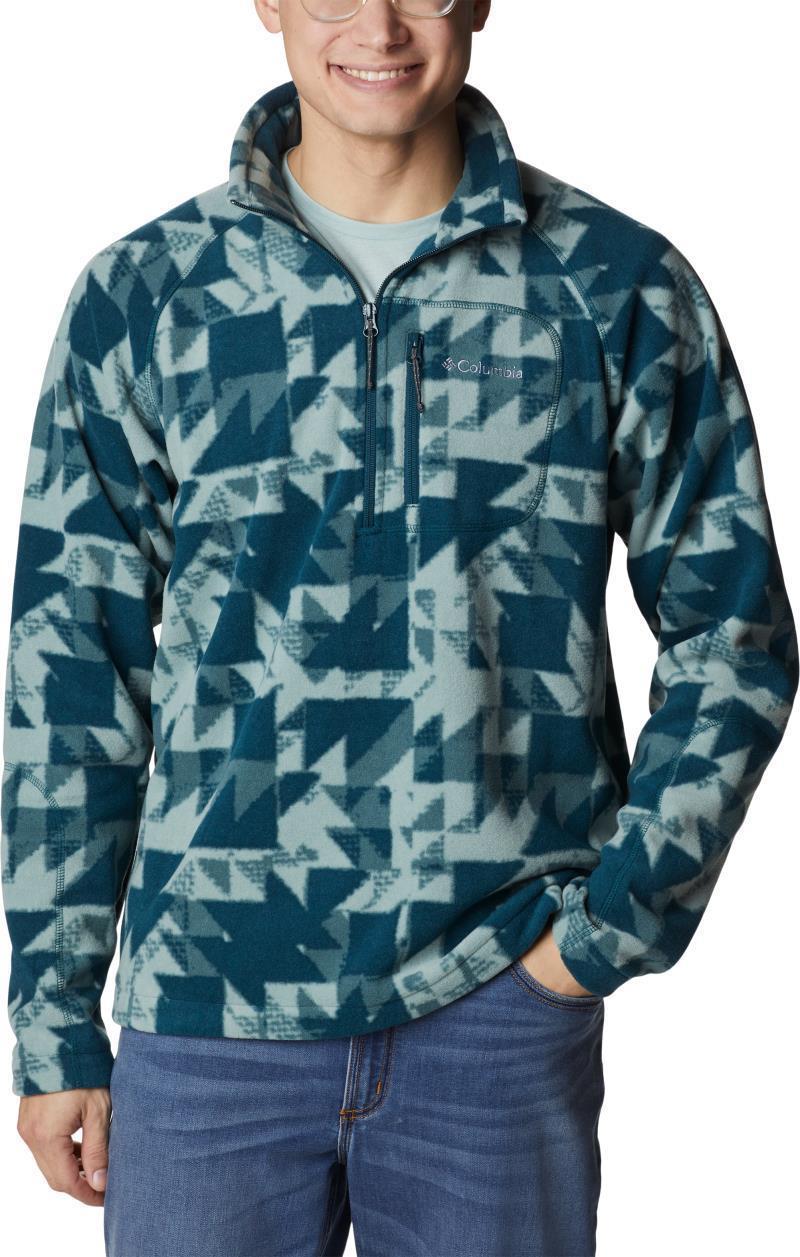 Fast Trek Printed Half Zip - Mens - Night Wave Quilted Print 1