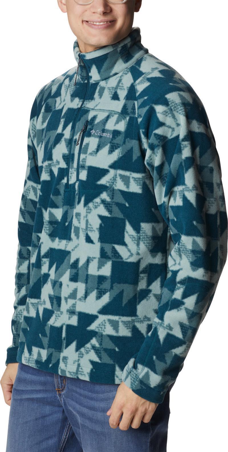 Fast Trek Printed Half Zip - Mens - Night Wave Quilted Print 3