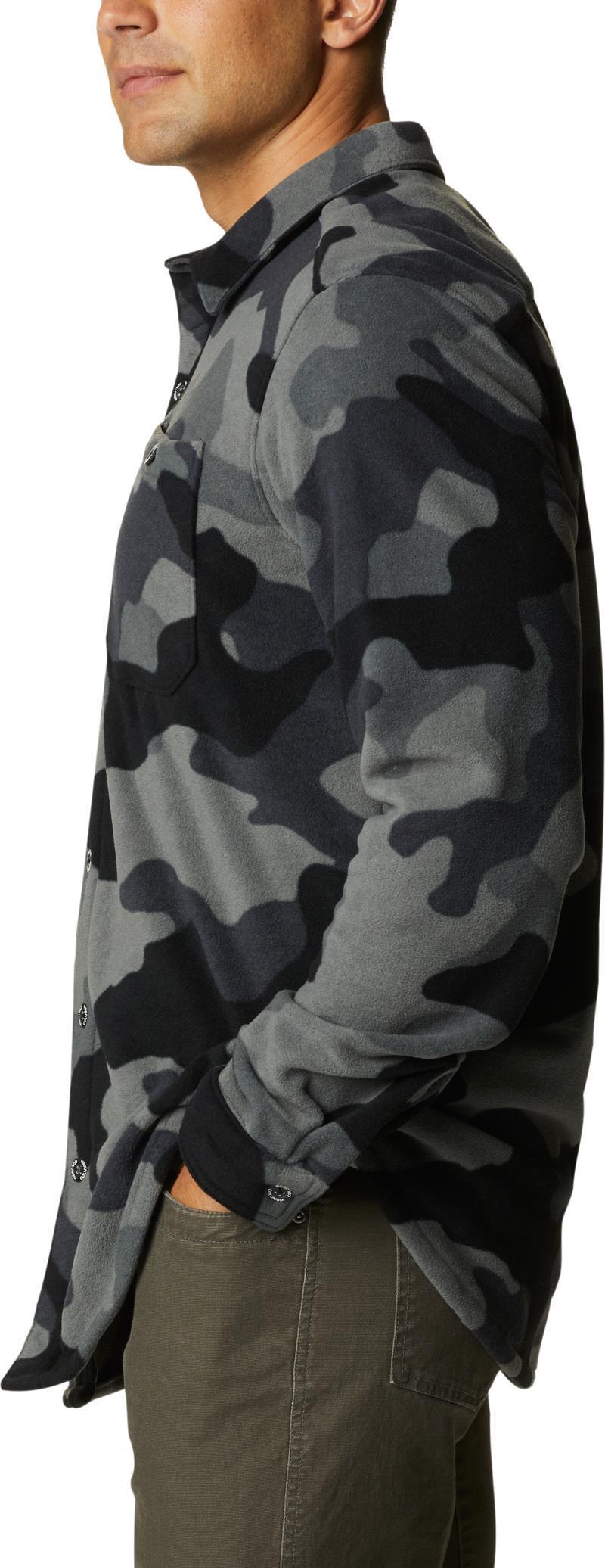 Flare Gun Fleece Over Shirt - Big - Mens - Black Mod Camo Print 3