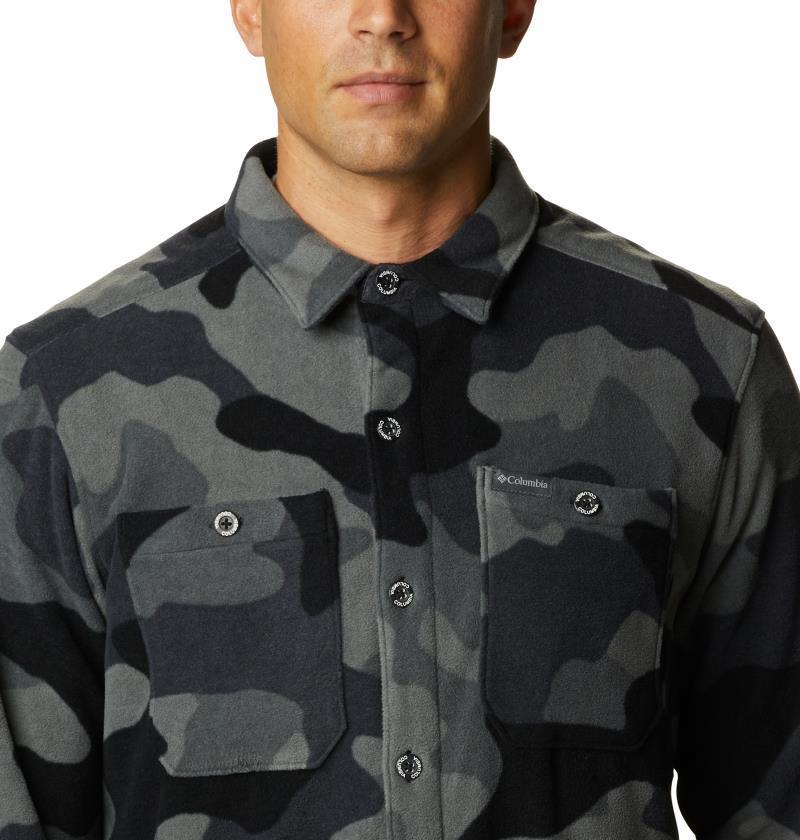 Flare Gun Fleece Over Shirt - Big - Mens - Black Mod Camo Print 4