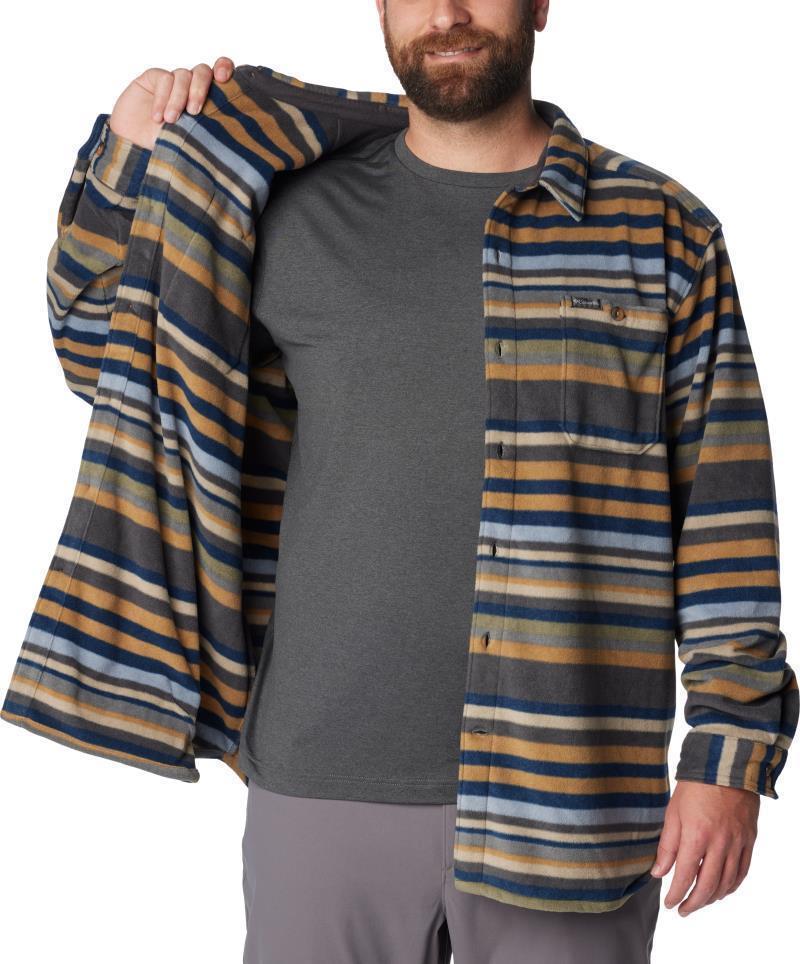 Flare Gun Fleece Over Shirt - Big - Mens - Shark Surfcrest Stripe Print 5