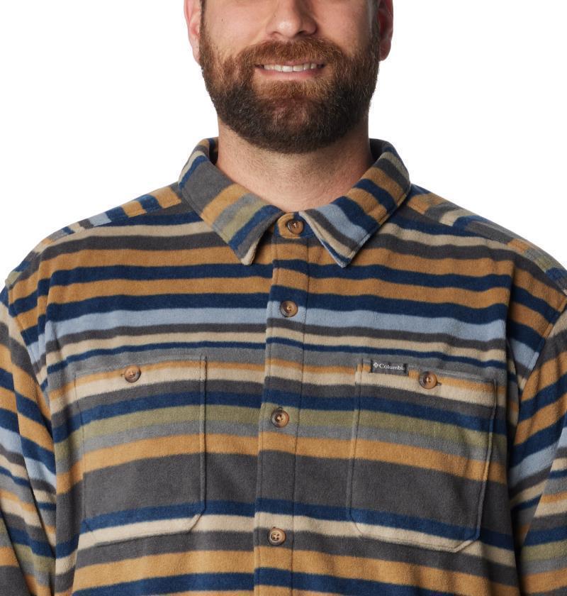 Flare Gun Fleece Over Shirt - Big - Mens - Shark Surfcrest Stripe Print 6