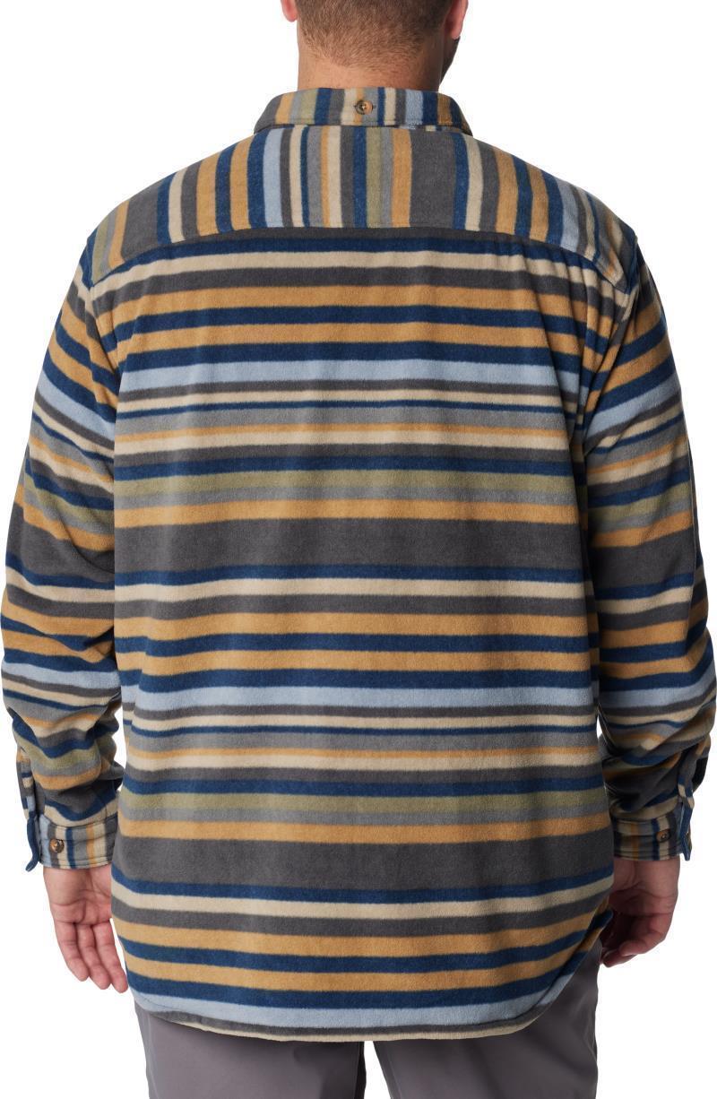 Flare Gun Fleece Over Shirt - Big - Mens - Shark Surfcrest Stripe Print 2