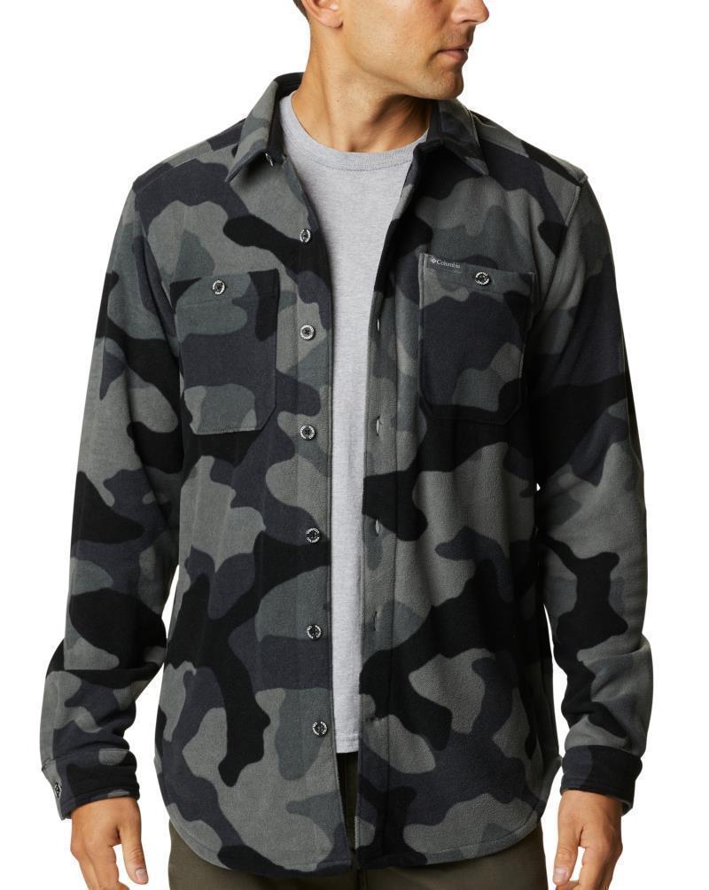 Flare Gun Fleece Over Shirt - Mens - Black Mod Camo Print 1
