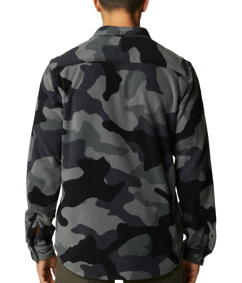Flare Gun Fleece Over Shirt - Mens - Black Mod Camo Print 2
