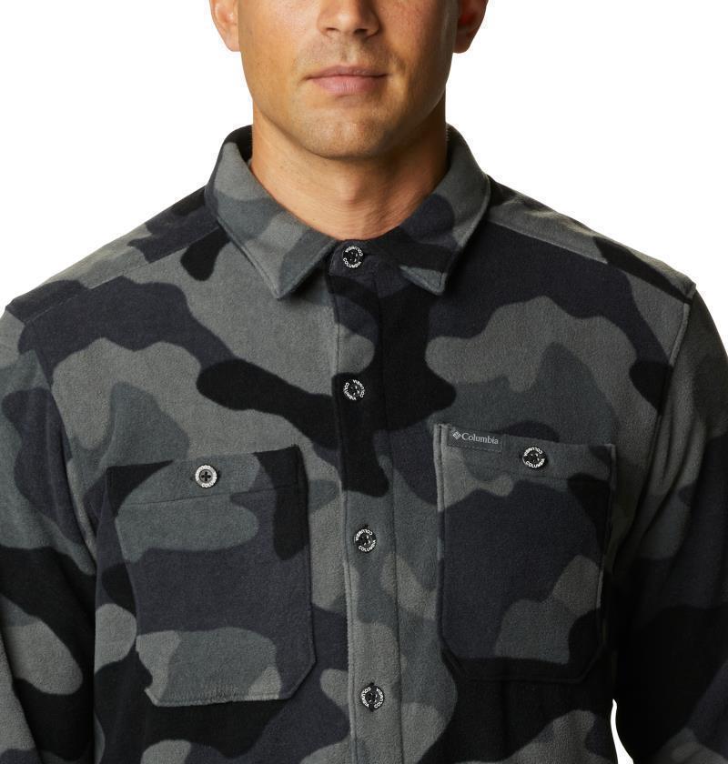 Flare Gun Fleece Over Shirt - Mens - Black Mod Camo Print 3