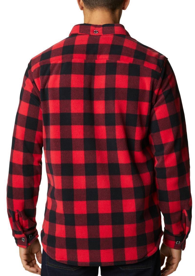 Flare Gun Fleece Over Shirt - Mens - Mountain Red Check 3