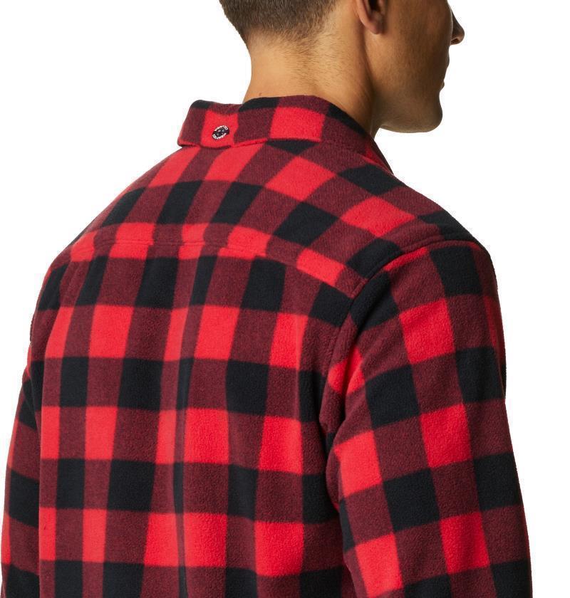 Flare Gun Fleece Over Shirt - Mens - Mountain Red Check 5