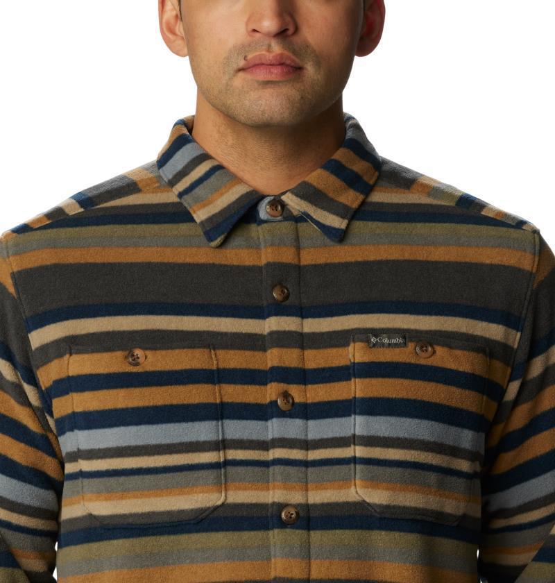 Flare Gun Fleece Over Shirt - Mens - Shark Surfcrest Stripe Print 5