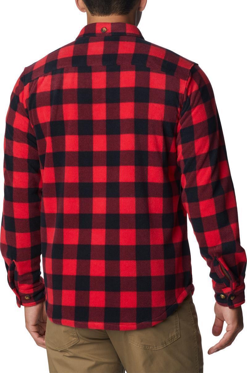 Flare Gun Fleece Over Shirt - Tall - Mens - Mountain Red Check 2