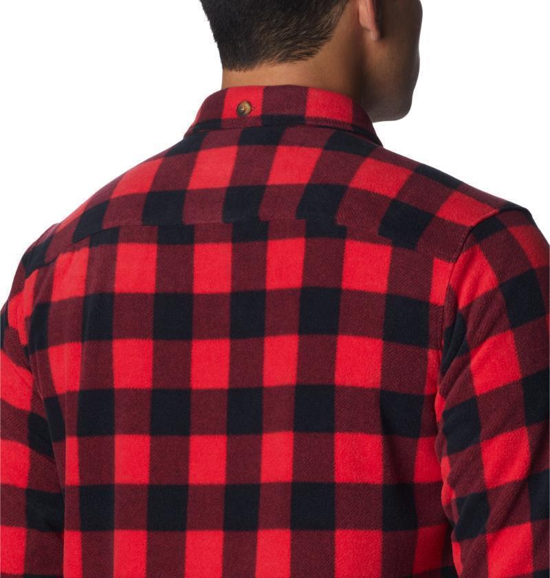 Flare Gun Fleece Over Shirt - Tall - Mens - Mountain Red Check 6