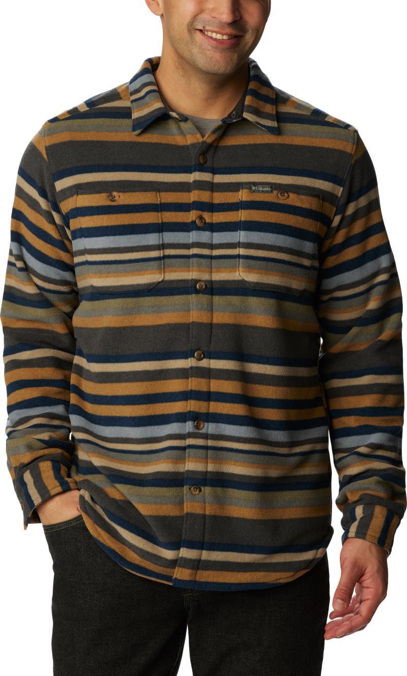 Flare Gun Fleece Over Shirt - Tall - Mens - Shark Surfcrest Stripe Print 1