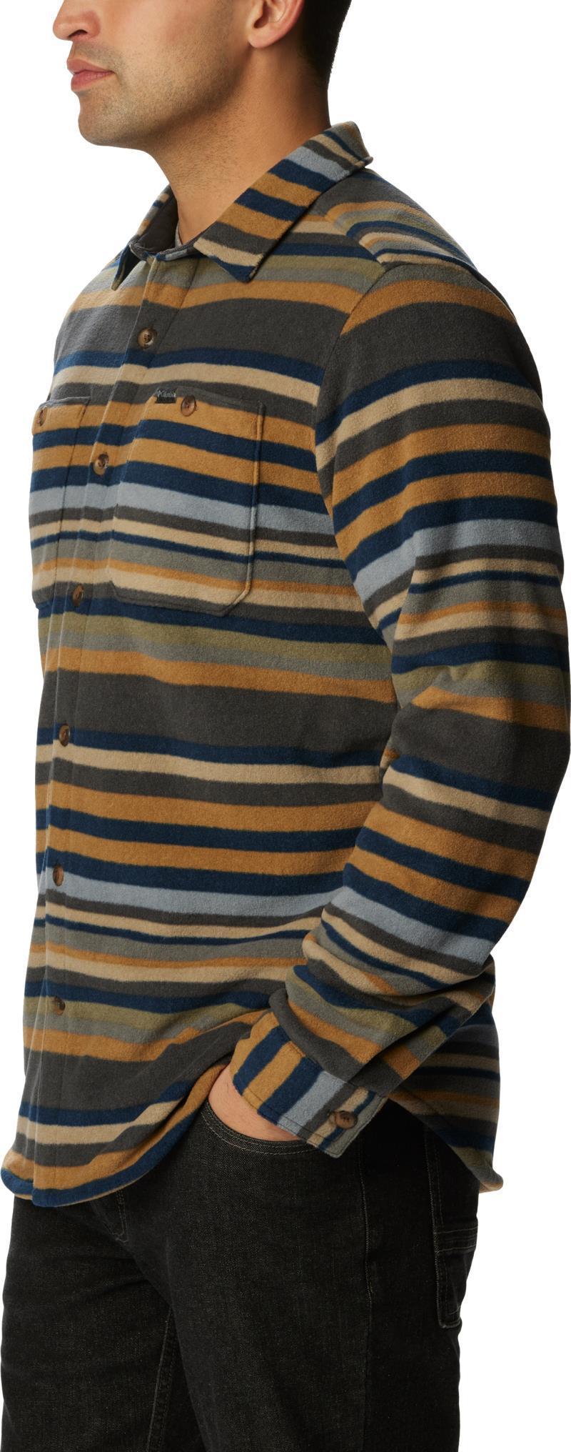 Flare Gun Fleece Over Shirt - Tall - Mens - Shark Surfcrest Stripe Print 4