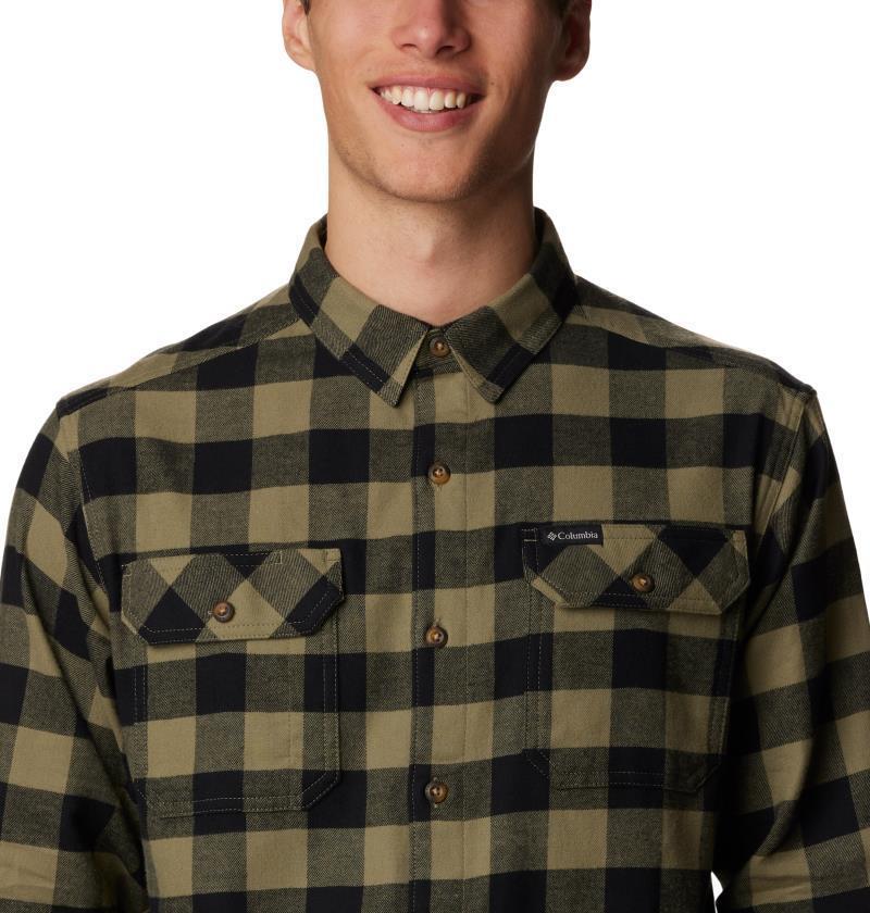 Flare Gun Stretch Flannel - Mens - Stone Green Buffalo Check 4