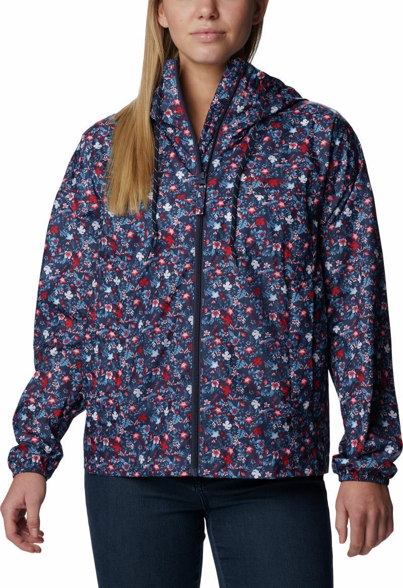 Flash Challenger Novelty Windbreaker - Womens - Nocturnal Mini Biscus Print 1