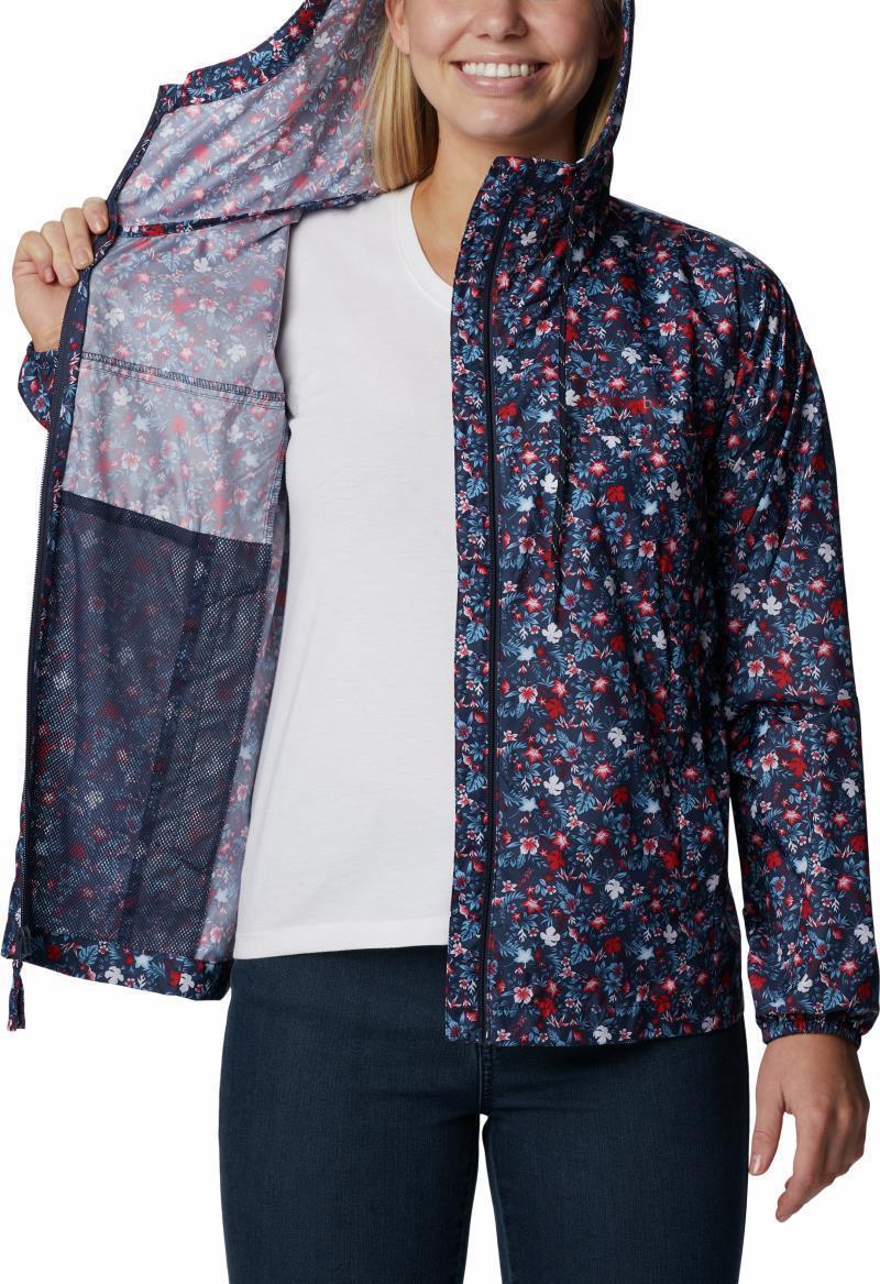 Flash Challenger Novelty Windbreaker - Womens - Nocturnal Mini Biscus Print 4