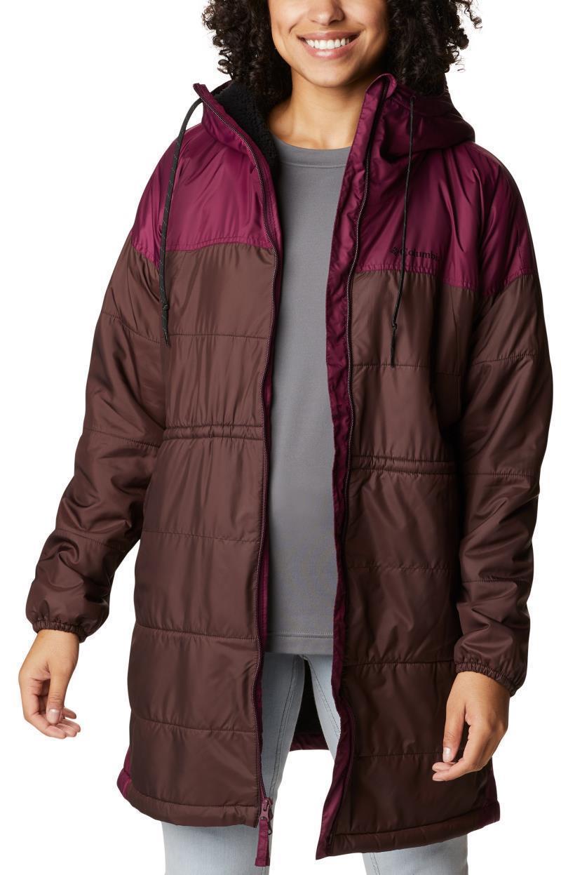 Flash Challenger Sherpa Lined Long Jacket - Womens - New Cinder / Marionberry 4