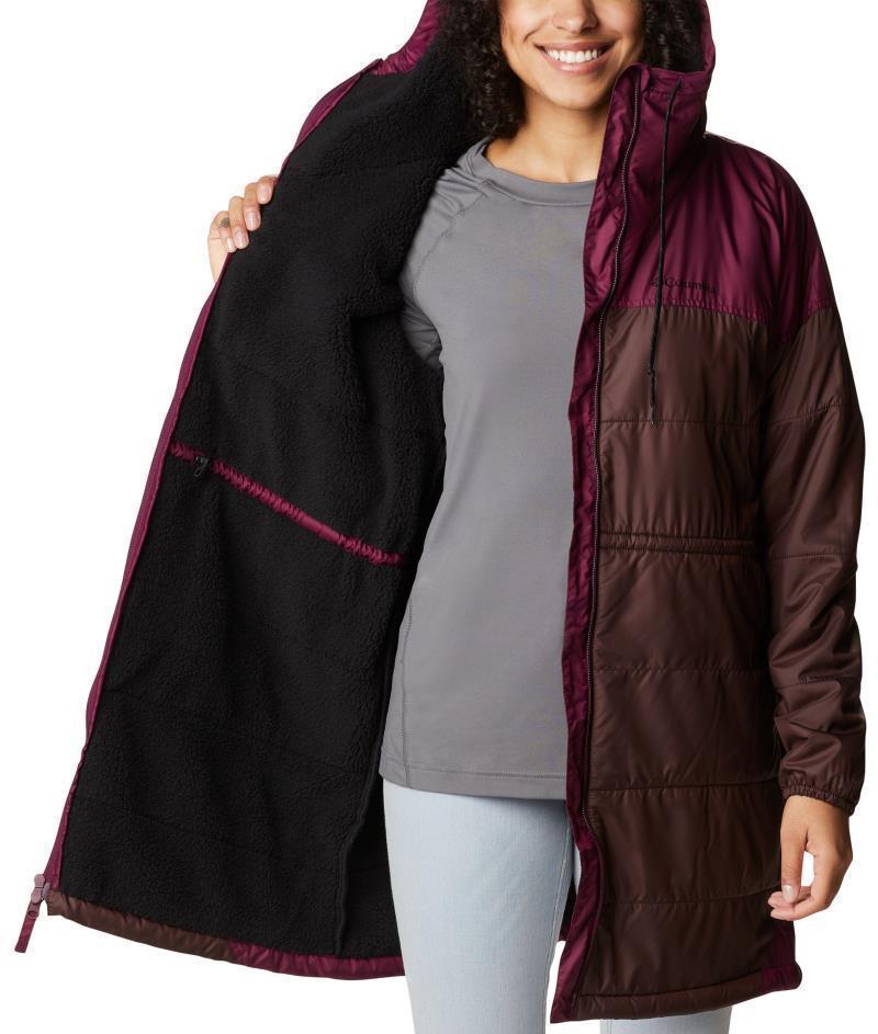Flash Challenger Sherpa Lined Long Jacket - Womens - New Cinder / Marionberry 3