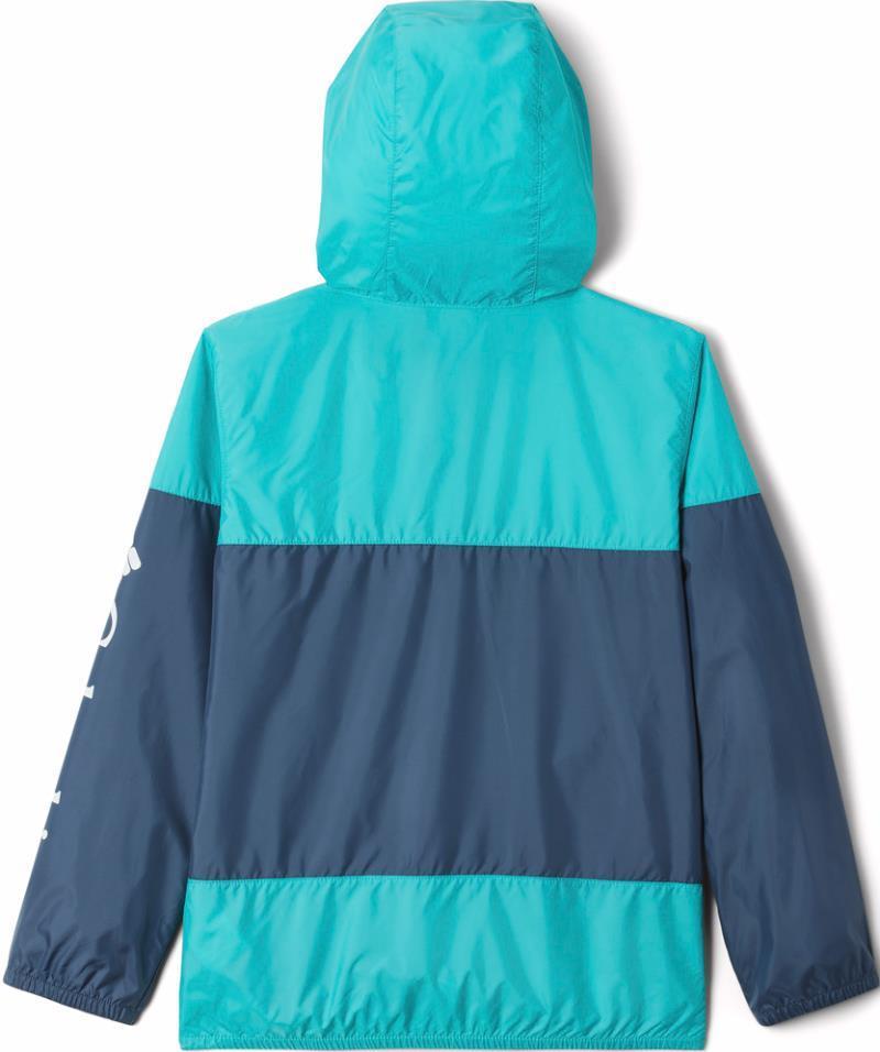 Flash Challenger Windbreaker - Youth Girls - Dark Mountain / Bright Aqua 2