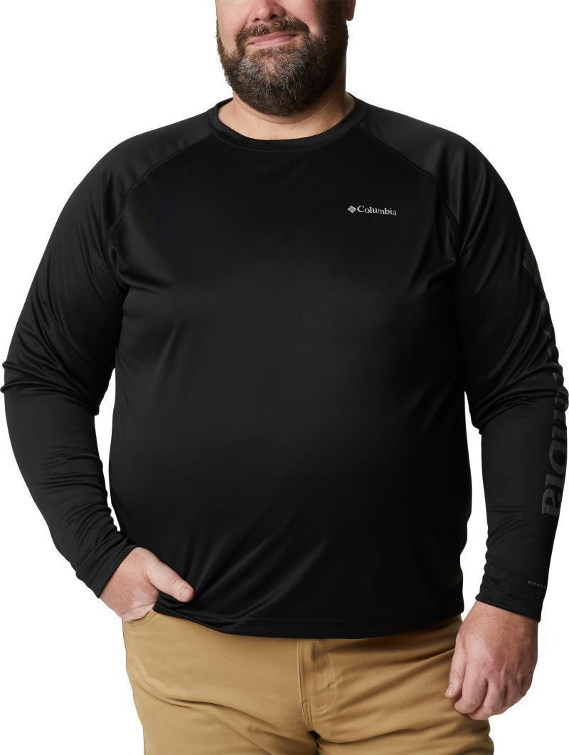 Fork Stream LS Shirt - Big - Mens - Black / City Grey Logo 1