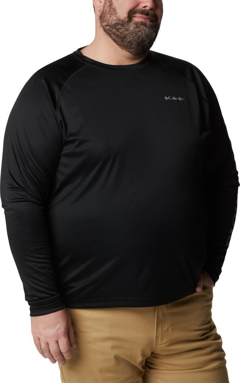 Fork Stream LS Shirt - Big - Mens - Black / City Grey Logo 3