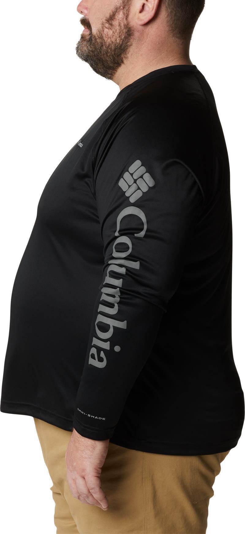 Fork Stream LS Shirt - Big - Mens - Black / City Grey Logo 4