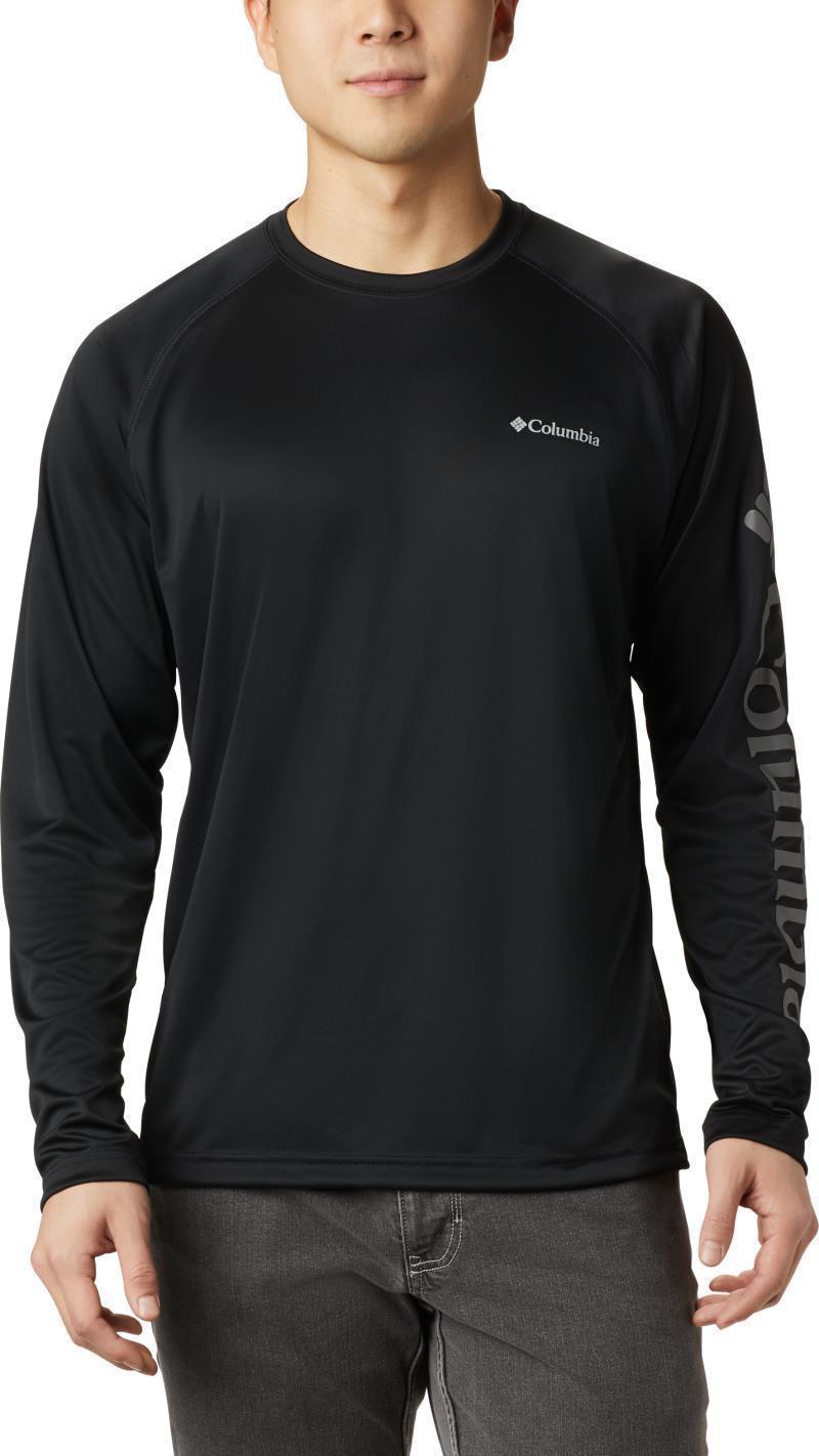 Fork Stream LS Shirt - Mens - Black / City Grey Logo 1
