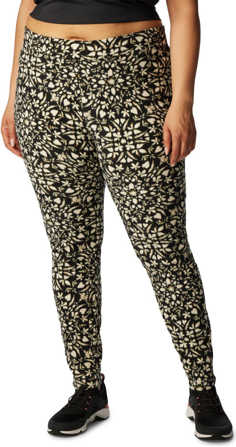 Glacial Fleece Printed Leggings - Plus - Womens - Black Polarize 1