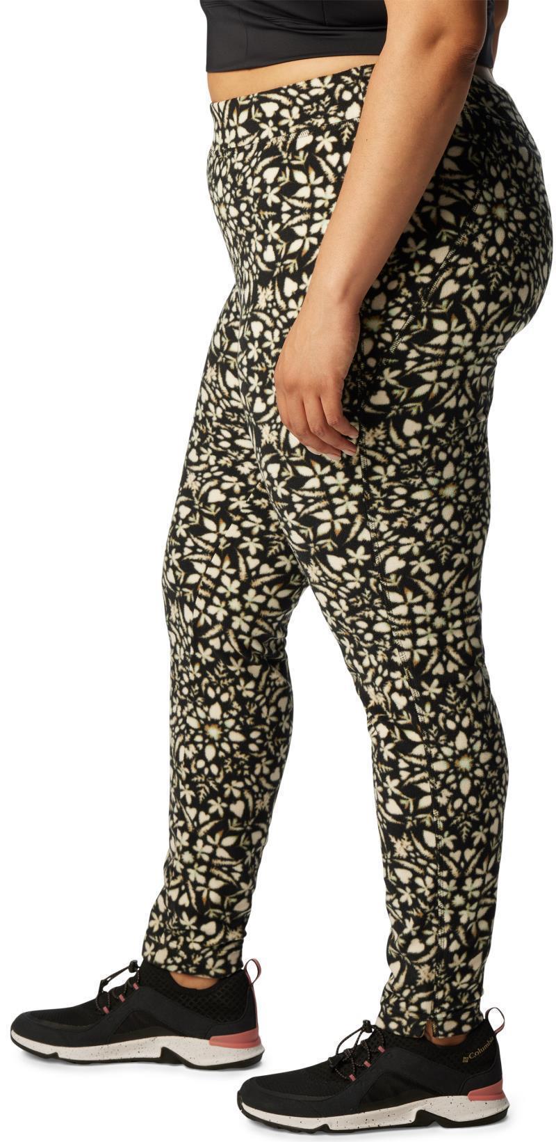 Glacial Fleece Printed Leggings - Plus - Womens - Black Polarize 2