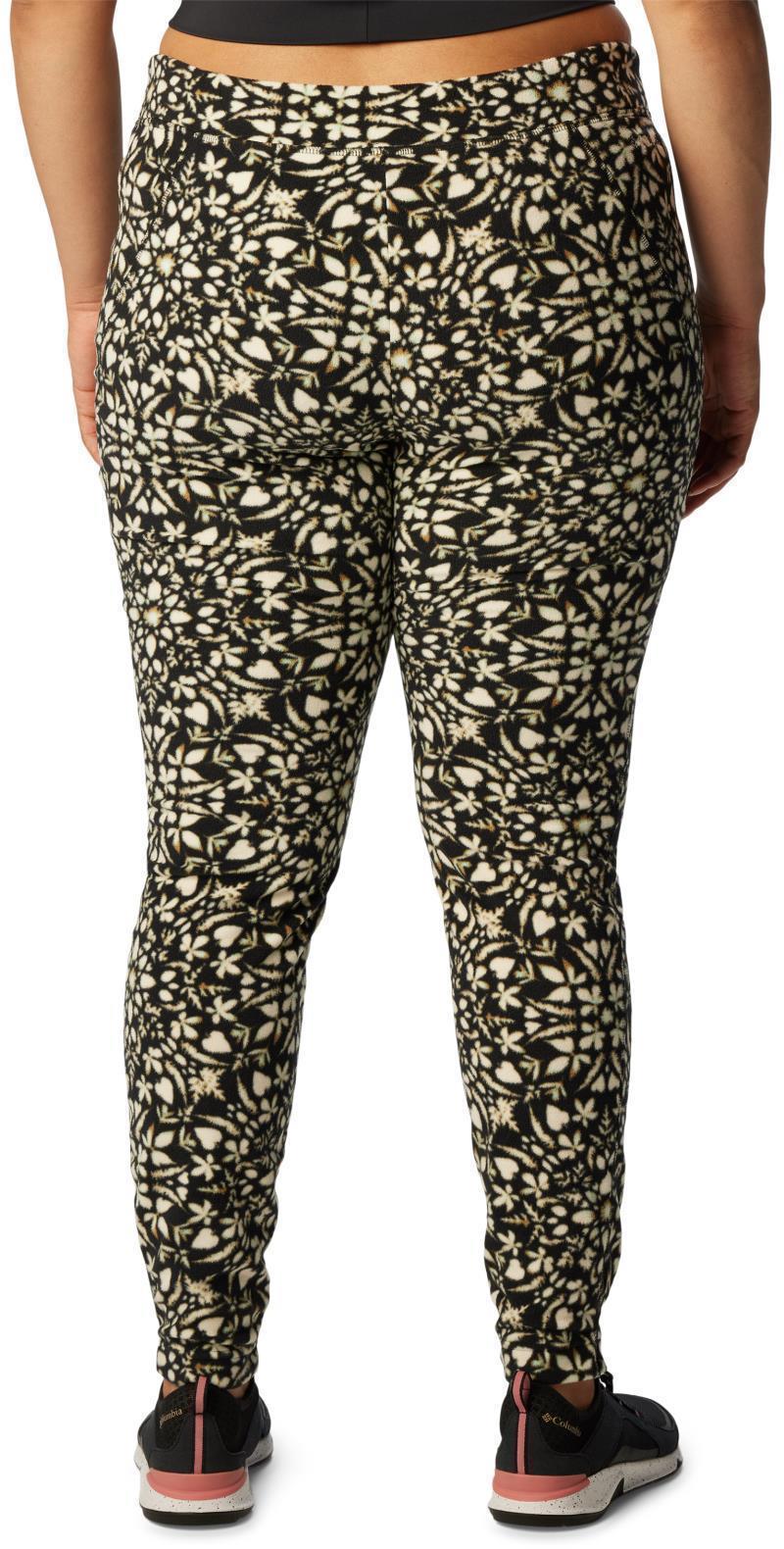 Glacial Fleece Printed Leggings - Plus - Womens - Black Polarize 3