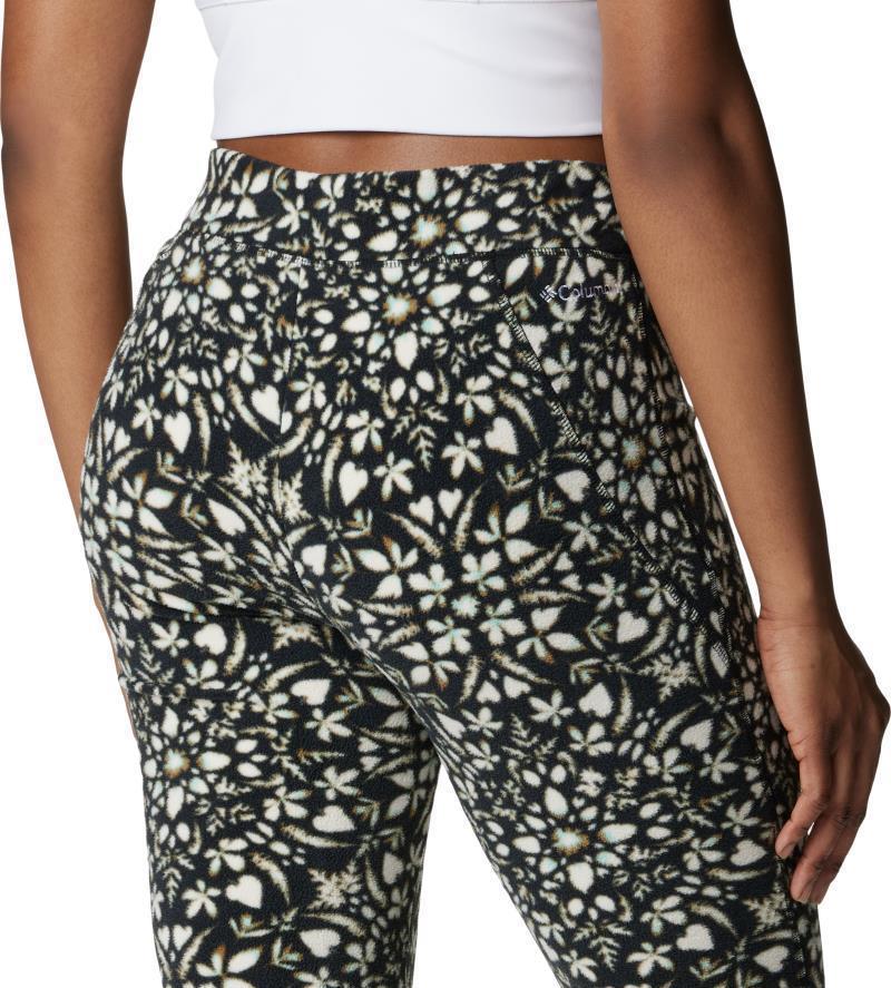 Glacial Fleece Printed Leggings - Womens - Black Polarize 5