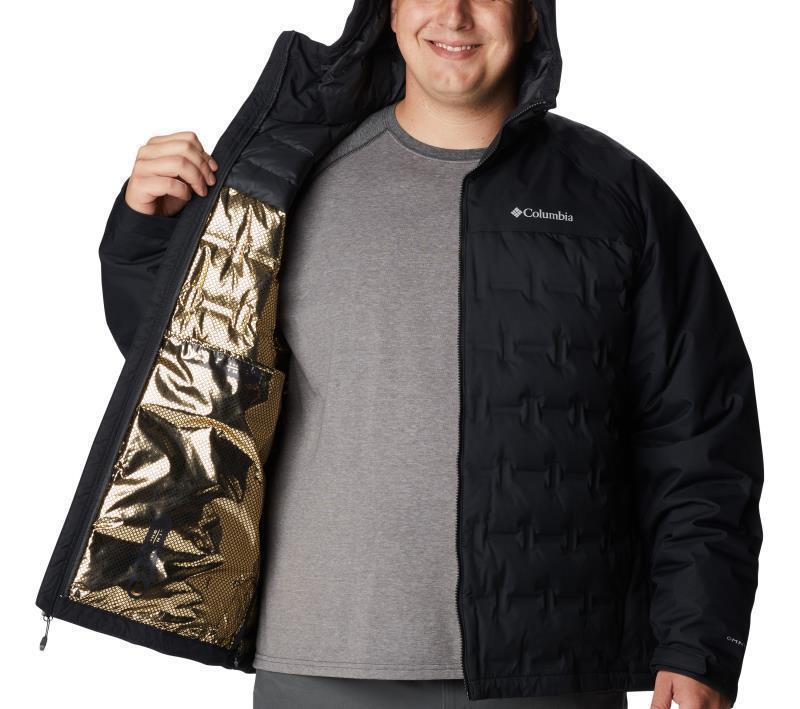 Grand Trek II Down Hooded Jacket - Big - Mens - Black 3