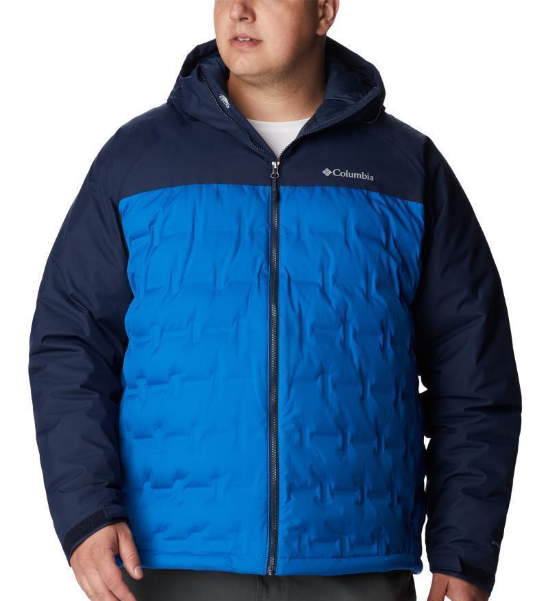 Grand Trek II Down Hooded Jacket - Big - Mens - Bright Indigo / Collegiate Navy 1