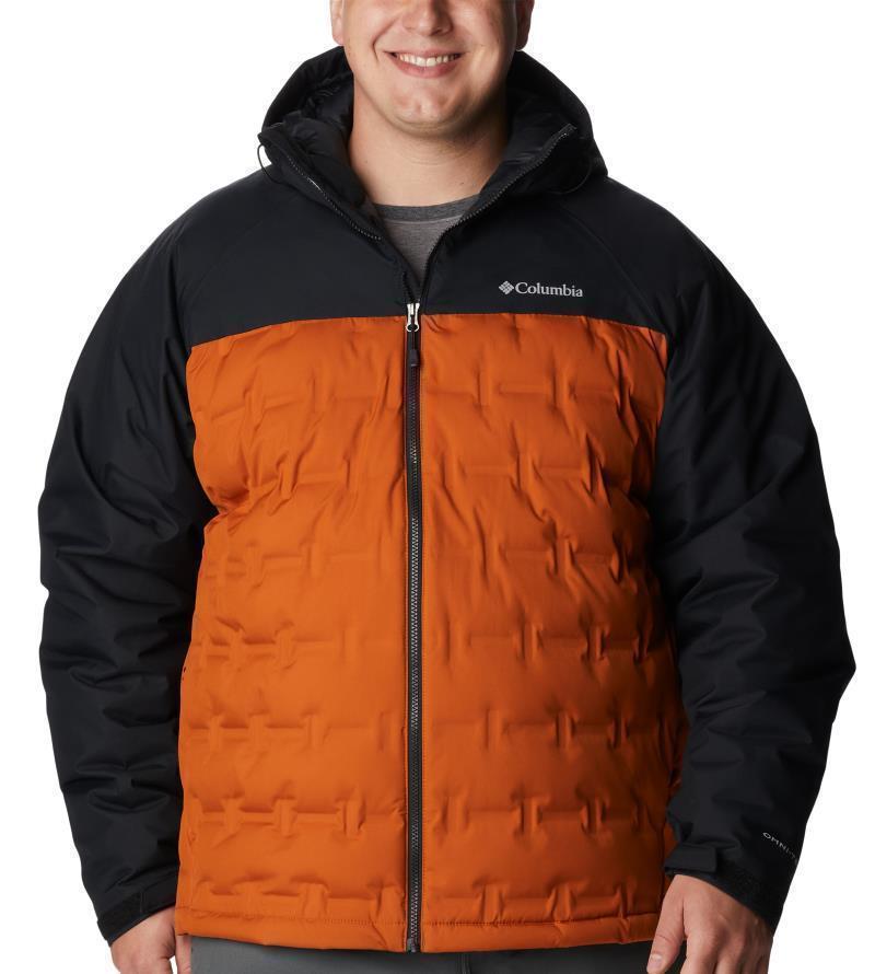 Grand Trek II Down Hooded Jacket - Big - Mens - Warm Copper / Black 1
