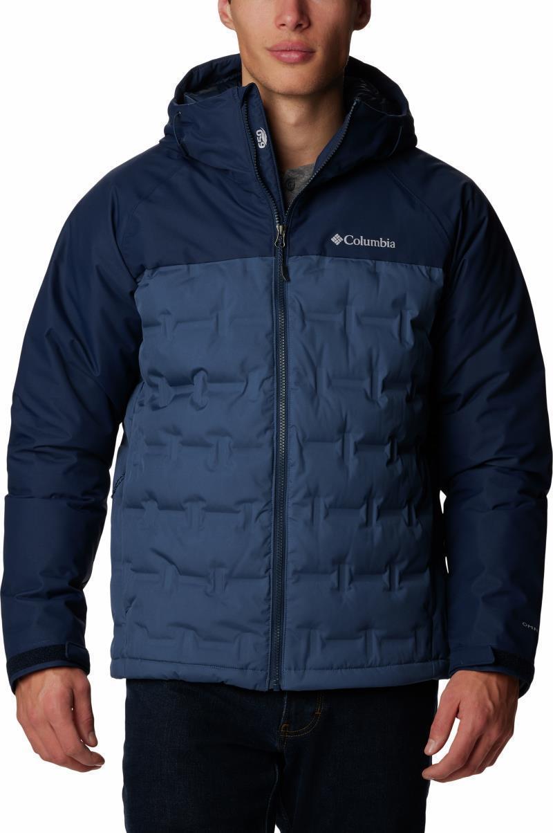 Grand Trek II Down Hooded Jacket - Mens - Dark Mountain / Collegiate Navy 1